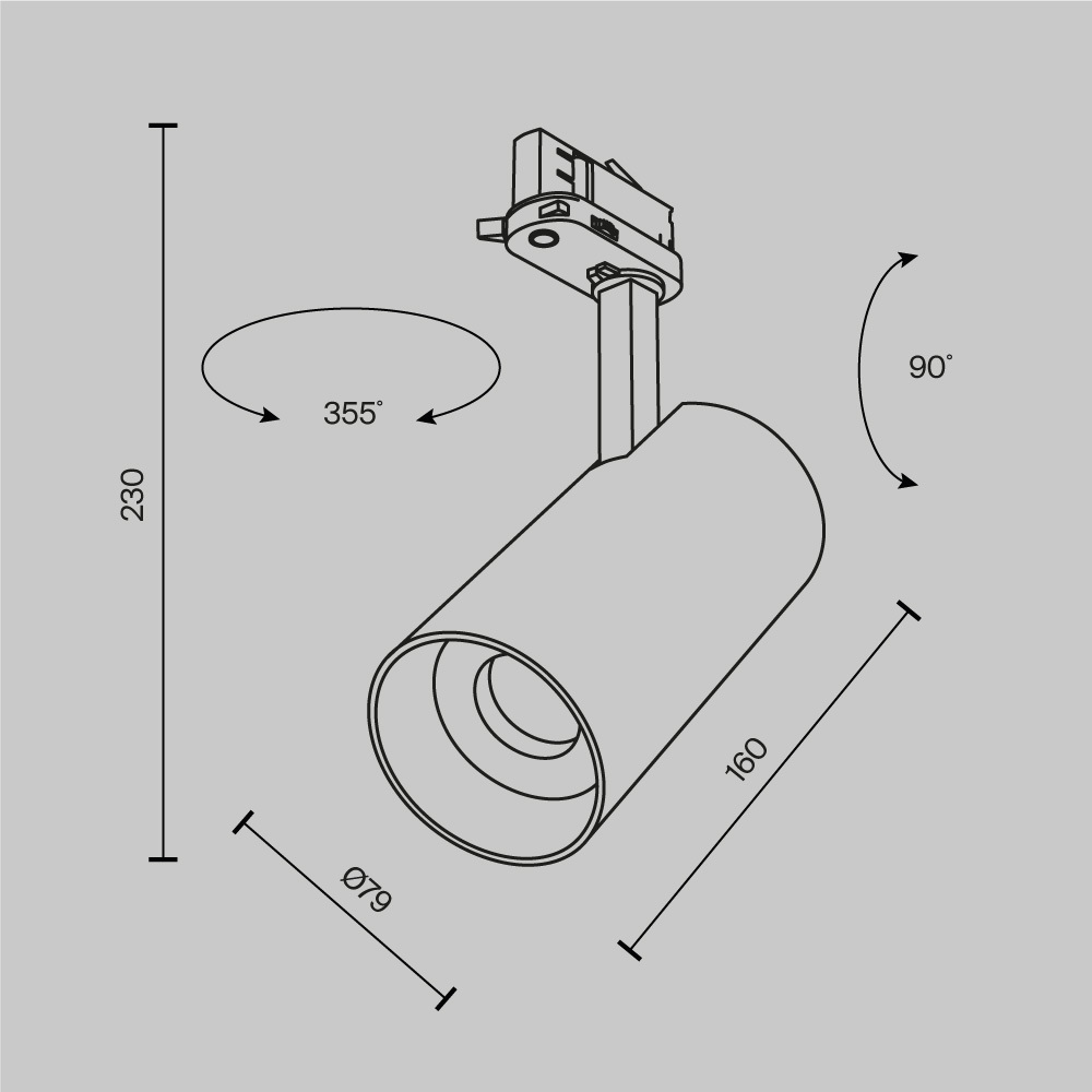 Трековый светильник Фокус / Focus Led Trinity 2700-5000K 30Вт 36°