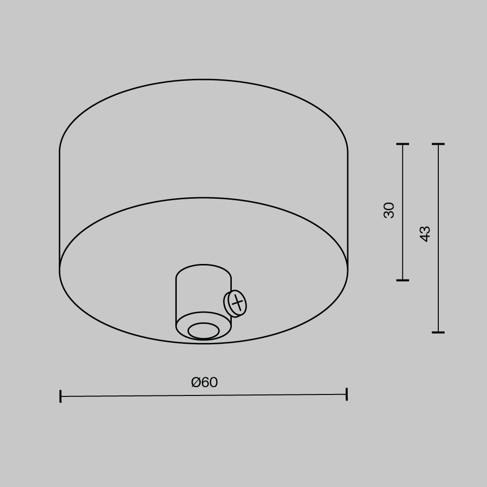 Потолочная чаша для ввода питания системы Shelf