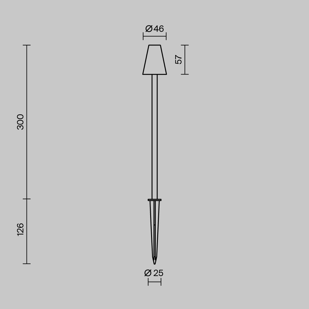 Ландшафтный светильник Тростник / Cane 3000К 1,5Вт IP 65 90°