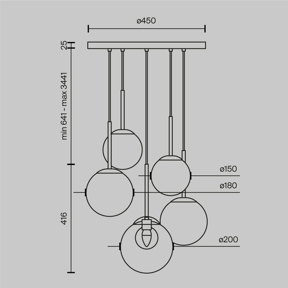 Подвесной светильник Базовая форма / Basic form G9х5
