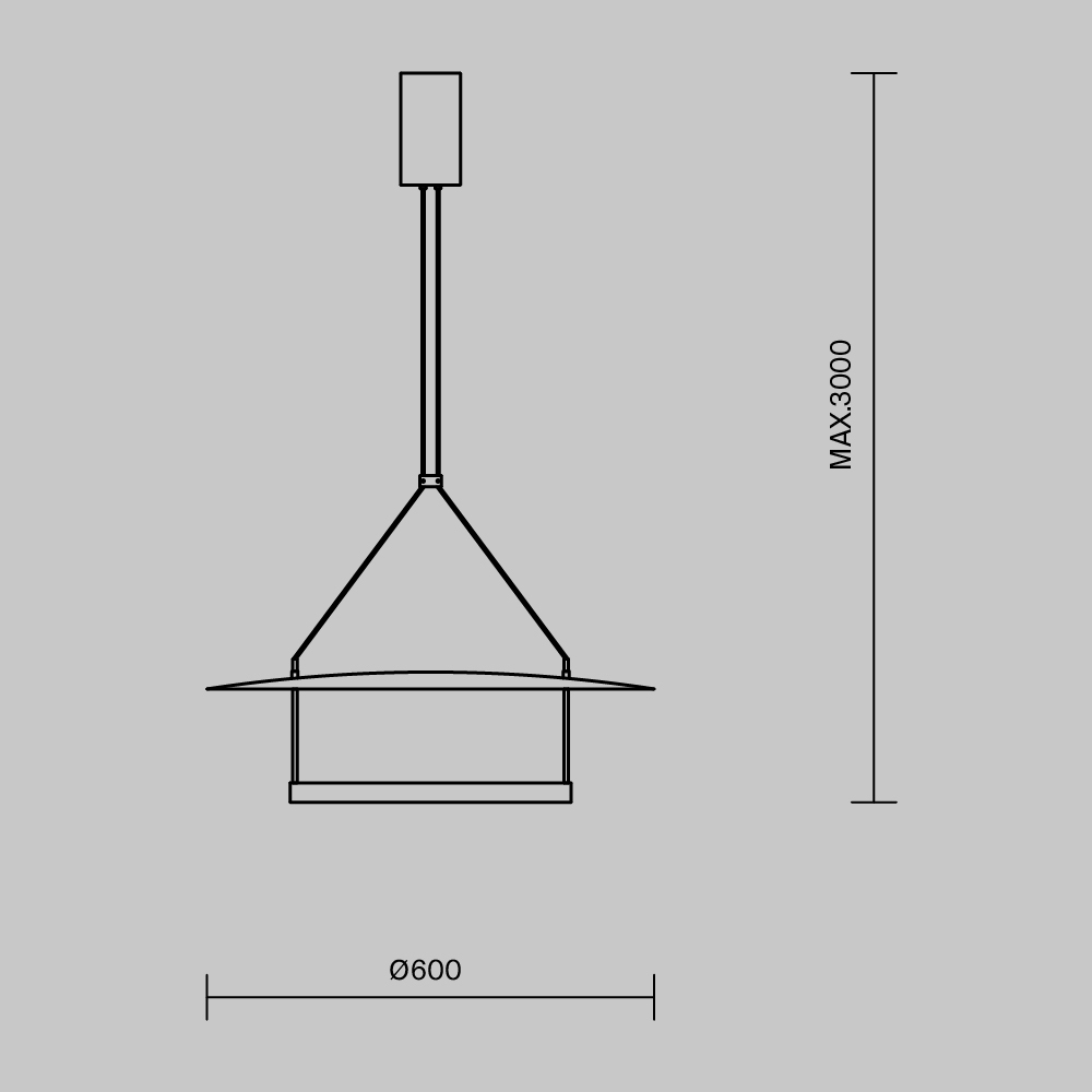 Подвесной светильник Ambience 3000К 30Вт | MOD280PL-L30B3K купить в Москве,  СПб – и других городах России