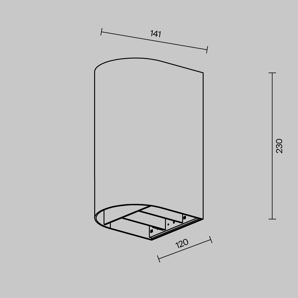 Настенный светильник Драп / Drape 3000K 20Вт IP 65