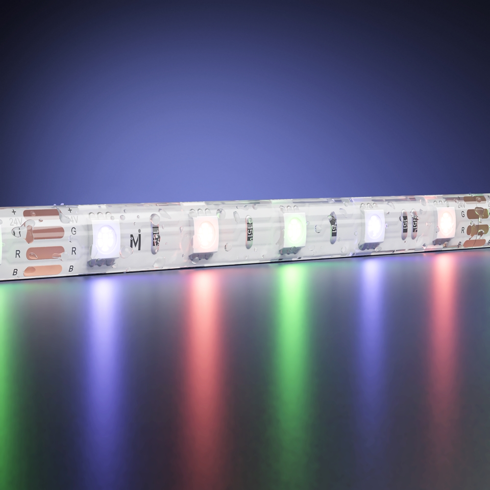 Светодиодная лента Ультра 24В 5050 14,4Вт/м Цветная (RGB) 5м IP 65 201140