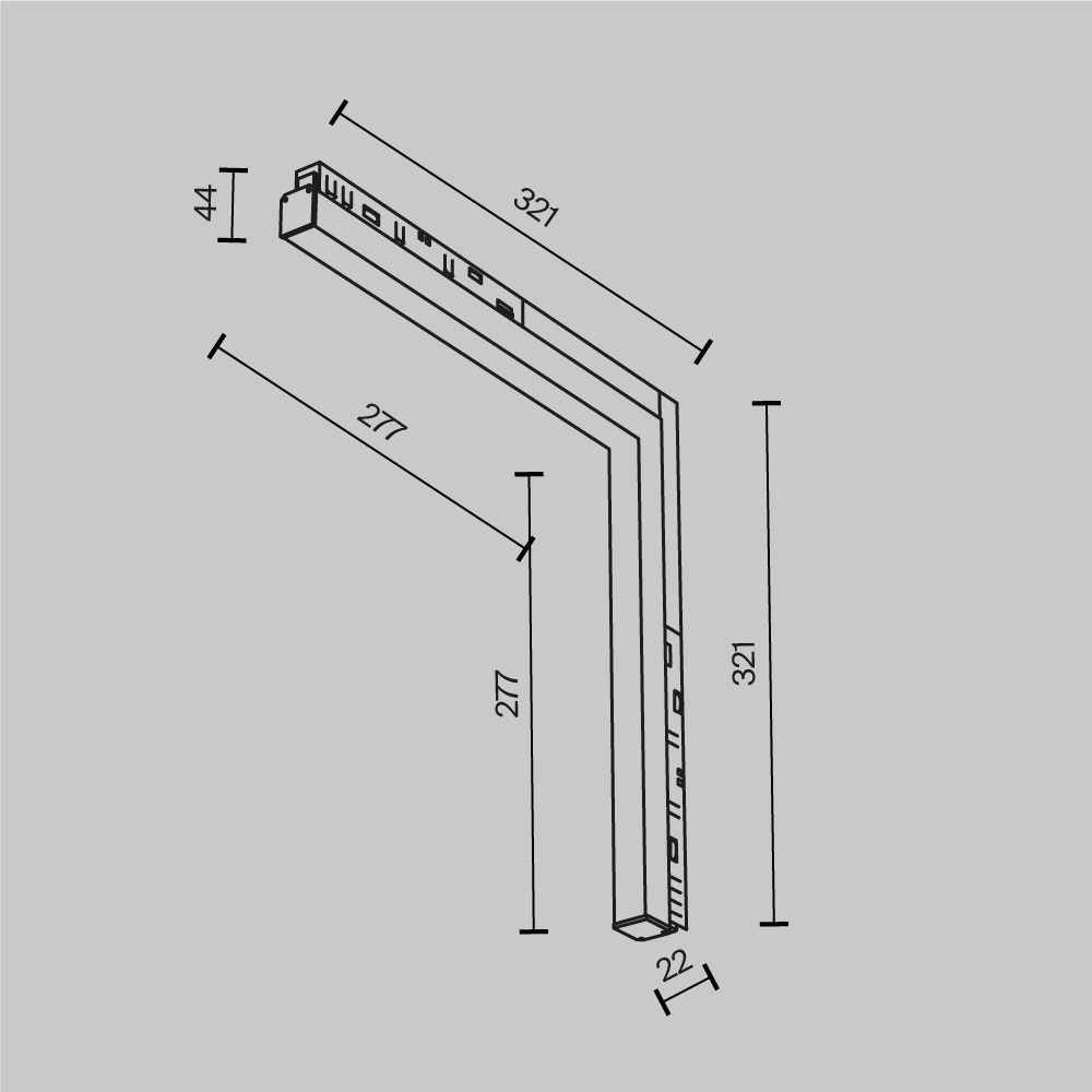 Трековый светильник Базис угловой / Basis Angle Exility 2700-6000K 24Вт 120° Dim Smart