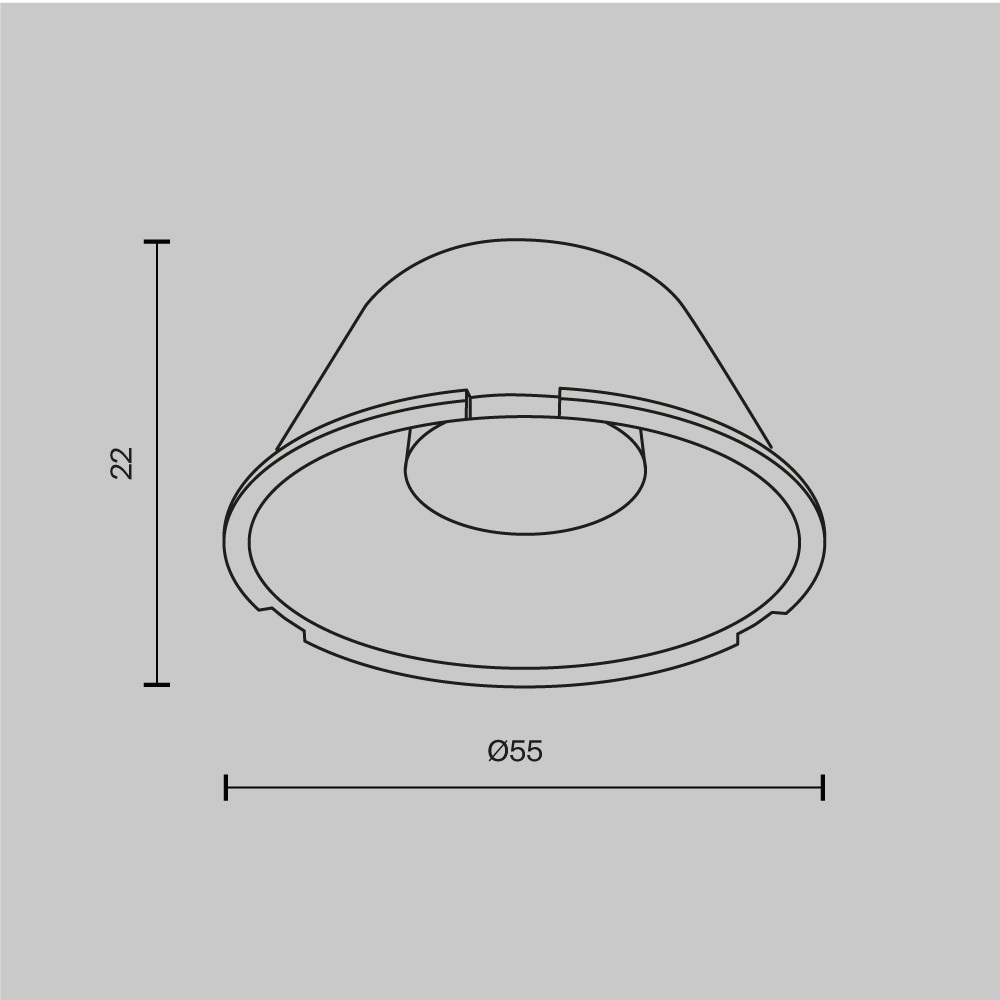 Линза ⌀55mm 15° для Фокус / Focus Led 20Вт