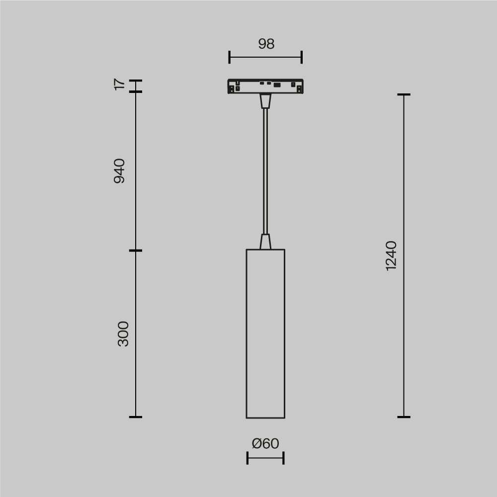 Трековый подвесной светильник Фокус / Focus Led  S35