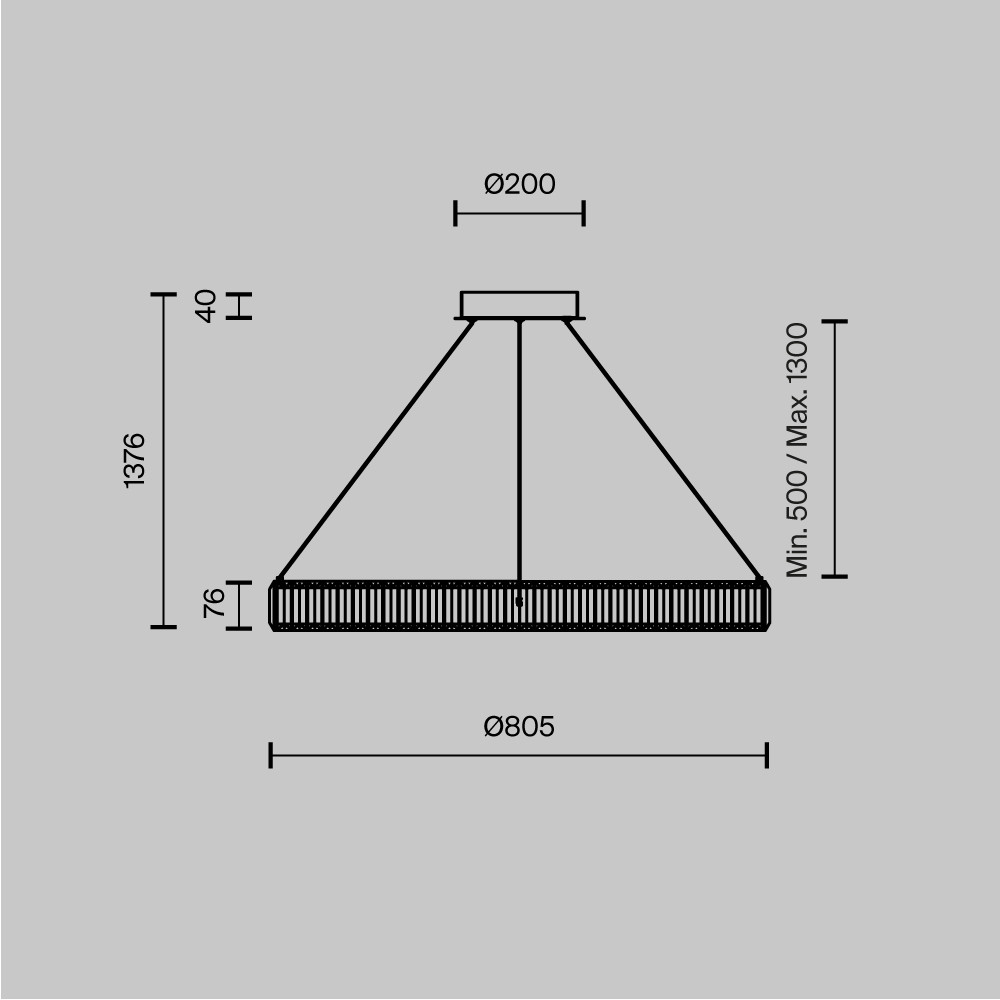 Подвесной светильник Кроне / Krone 3000К 45Вт
