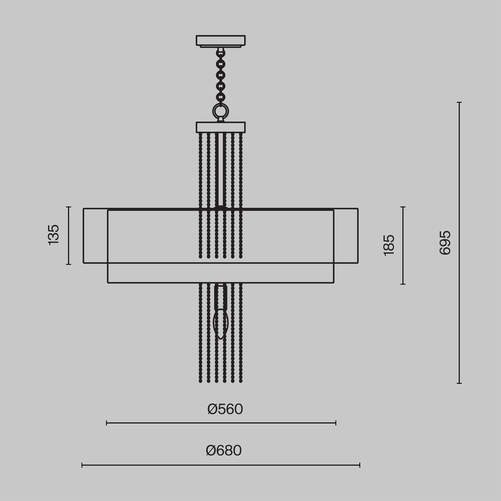 Подвесной светильник Impressive E14х5 | MOD151PL-05G купить в Москве, СПб –  и других городах России