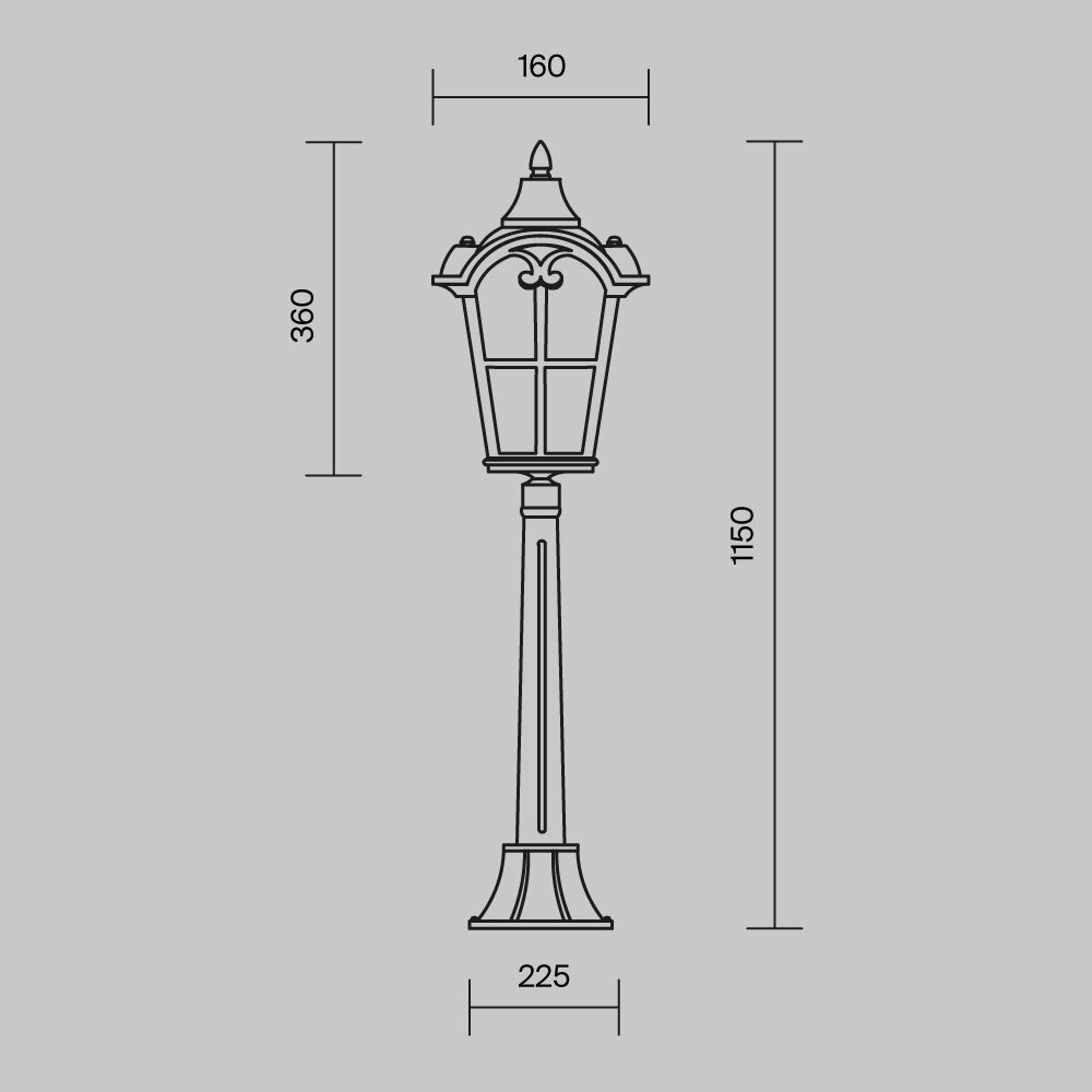 Ландшафтный светильник Альбион / Albion E27х1 60Вт IP 44