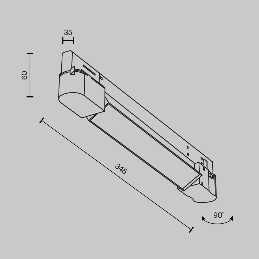 Трековый светильник Базис / Basis Trinity 4000K 10Вт 110°