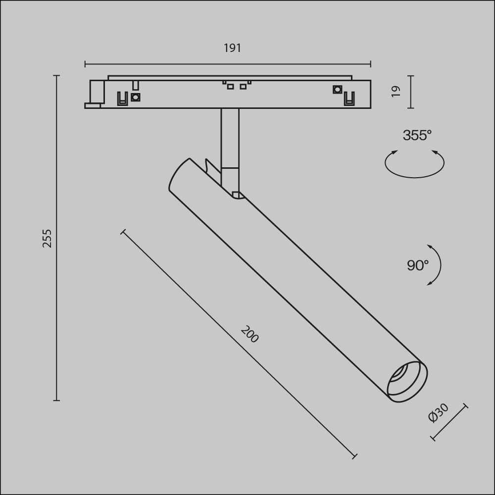 Трековый светильник Фокус Т / Focus T Exility 4000K 6Вт 36°