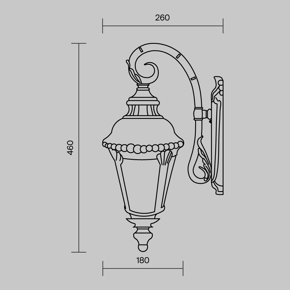 Настенный светильник (бра) Гоири / Goiri E27х1 60Вт IP 44
