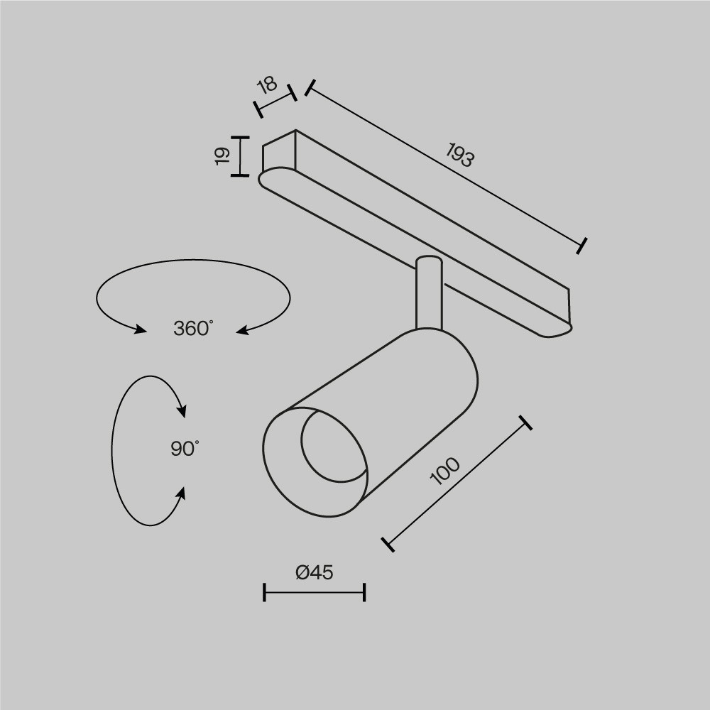 Трековый светильник Фокус / Focus Led Exility 3000K 5Вт 36°