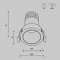 Встраиваемый светильник Омут+ / Dip 10 Вт 3000 К 50°