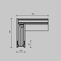 Коннектор угловой Exility накладной низкопрофильный