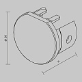Заглушка для подвесного круглого шинопровода  Levity, 2шт.