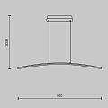 Подвесной светильник Изгиб / Curve 3000-4000К 15Вт