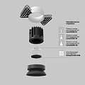 Встраиваемый светильник Раунд / Round 7 Вт 4000 К 50°