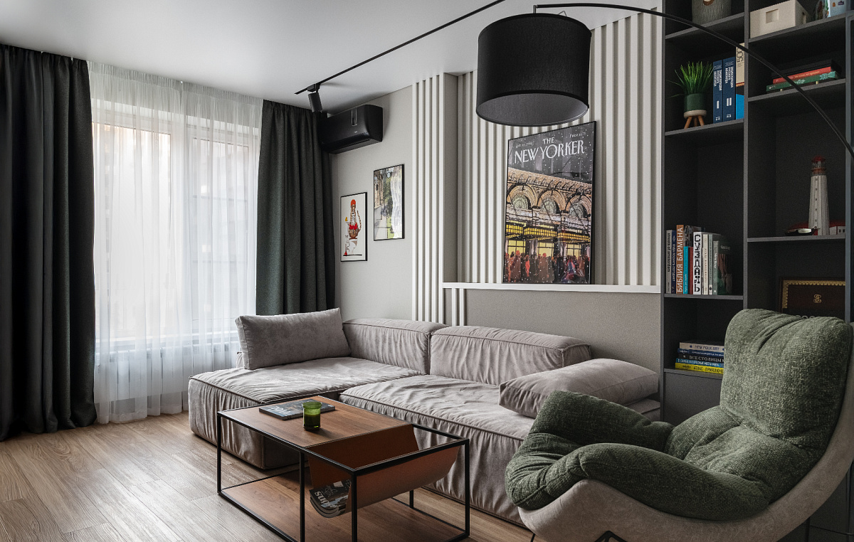 78 м² брутального комфорта: квартира для арт-директора