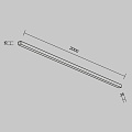 Линейный светильник накладной 3000K 35x35 40 Вт (Черный, 2 м) LL311015