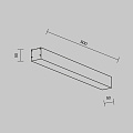 Линейный светильник накладной 4000K 50x50 10 Вт (Черный, 500 мм) LL311026