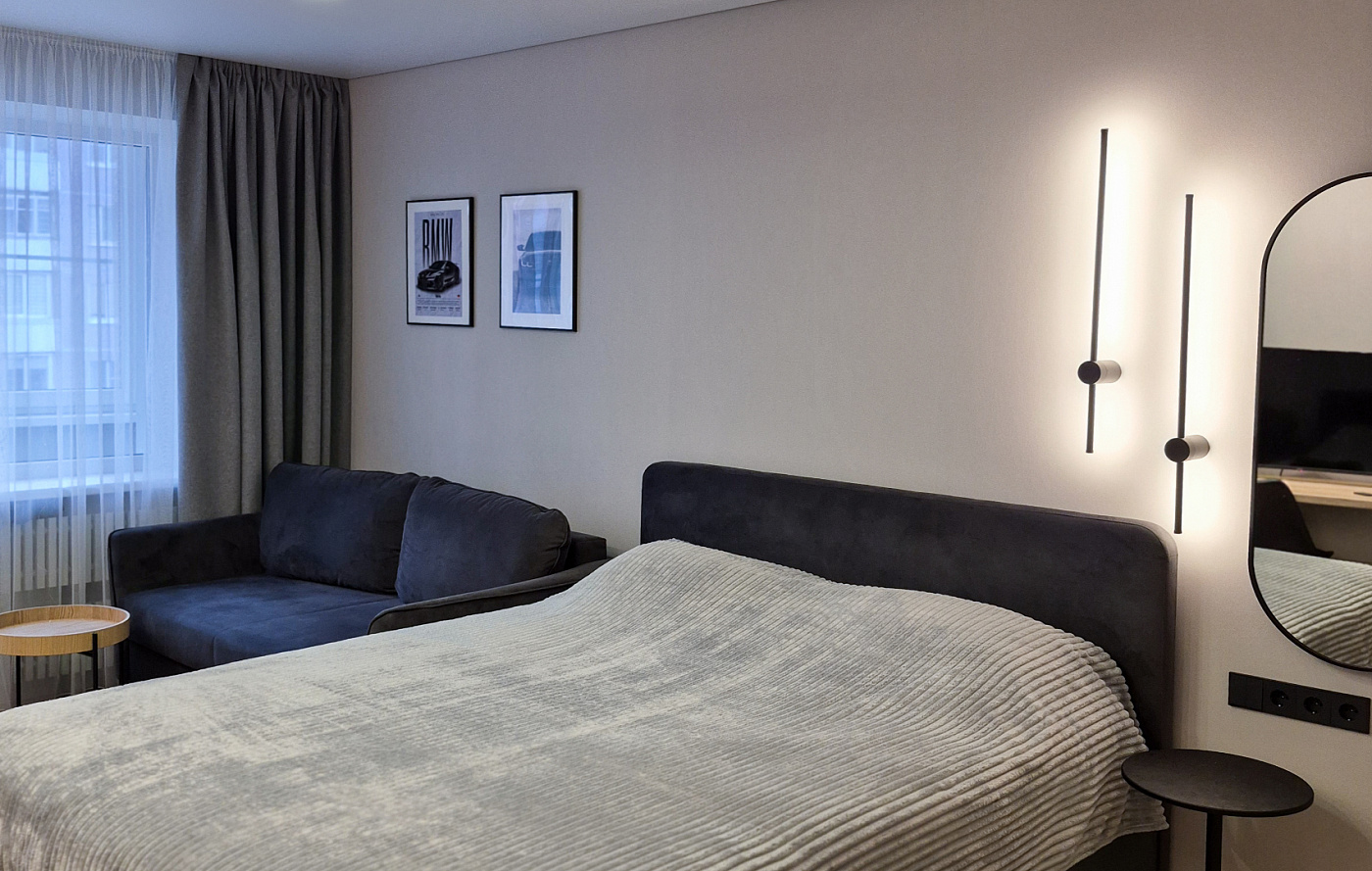 Нежный капучино в городской квартире