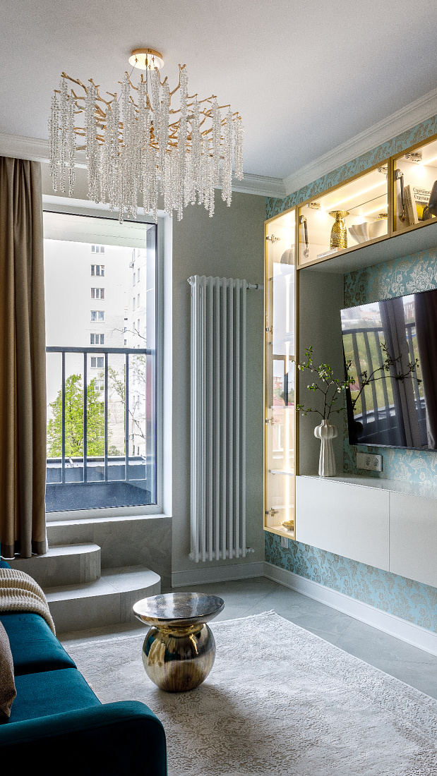 В сиянии Tiffany: светлый интерьер в Уфе
