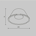 Линза ⌀55mm 15° для Фокус / Focus Led 20Вт