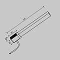 Источник напряжения встраиваемый для трековой системы Radity 48В, 100Вт, черный