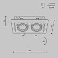 Встраиваемый светильник Металл Модерн / Metal Modern 2*GU10 10 Вт