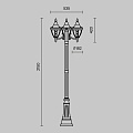 Садово-парковый светильник Риволи / Rivoli E27х3 60Вт IP 44