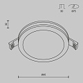 Встраиваемый светильник Фантом / Phanton 12 Вт 4000 К 120°