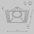 Встраиваемый светильник Точка / Dot 1*GU10 10 Вт