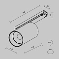 Уличный трековый светильник Фокус /  Focus Led Exility IP 3000К 20Вт 36° черный