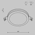 Встраиваемый светильник Фантом / Phanton 7 Вт 3000 К 120°