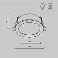 Встраиваемый светильник Орб / Orb 1*GX53 12 Вт IP 44