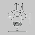 Основание для накладного монтажа системы Shelf с внутренней резьбой с вводом питания