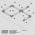 Коннектор Х-образный Trinity черный