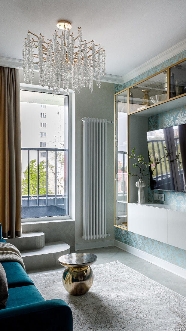 В сиянии Tiffany: светлый интерьер в Уфе