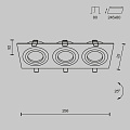 Встраиваемый светильник Атом / Atom 3*GU10 10 Вт